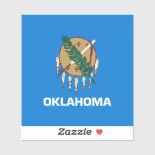 Adesivo Design de Sinalizador do Estado de Oklahoma