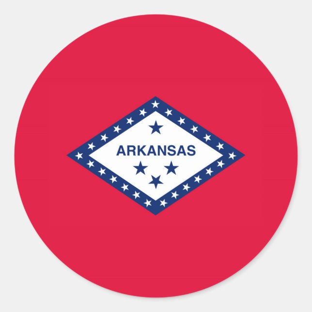 Adesivo Design de Sinalizador do Estado do Arkansas (Frente)