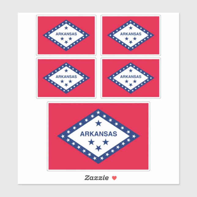 Adesivo Design de Sinalizador do Estado do Arkansas (Folha)