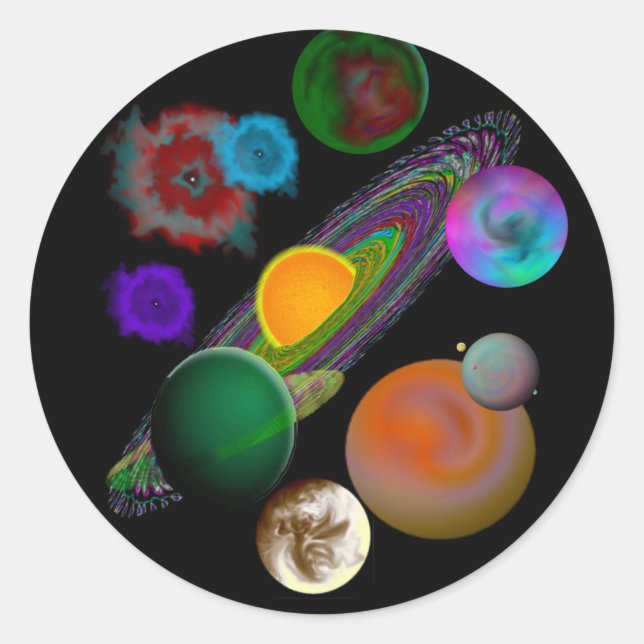 Adesivo Design de sistema solar (Frente)