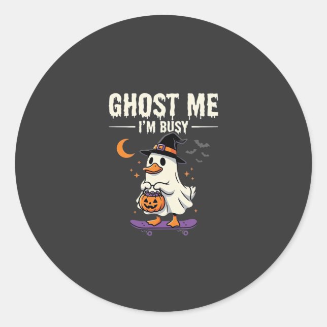 Adesivo Design de Skate Halloween Ghost Duck_1 (Frente)