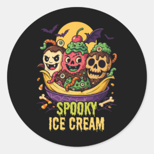 Adesivo Design de Sorvete de Shert Halloween, assustador