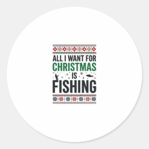 Adesivo Design de Suéter Feio de Pesca de Natal