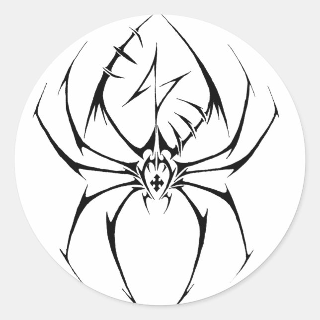Adesivo Design de Tatuagem de Aranha Tribal (Frente)