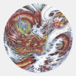Adesivo Design de Tatuagem do Dragão Japonês