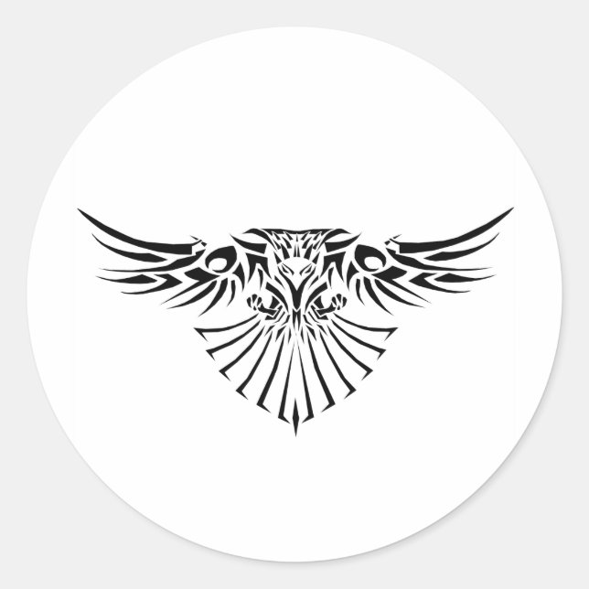 Adesivo Design de Tatuagem Tribal Hawk (Frente)