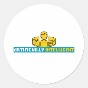 Adesivo Design de texto Artificialmente Inteligente