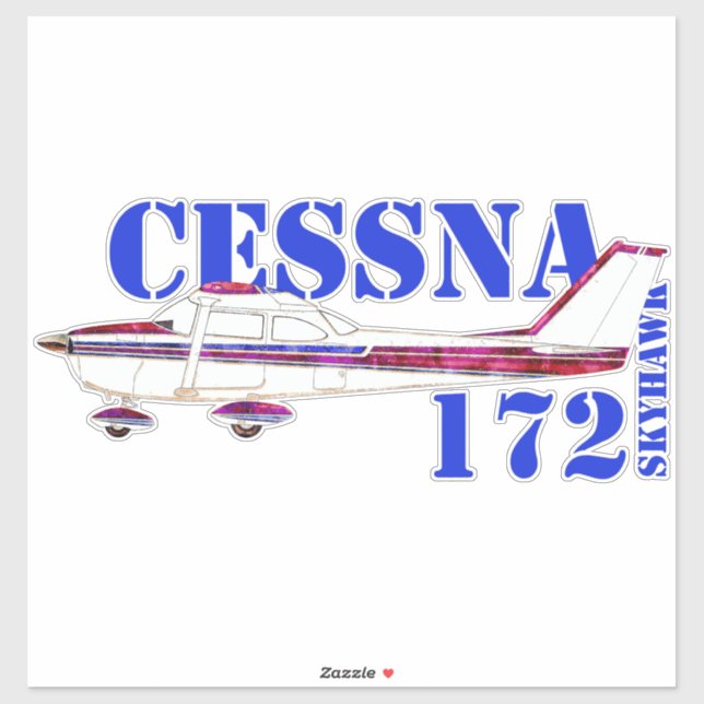 Adesivo Design de texto Negrito da Ilustração Skyhawk Cess (Folha)