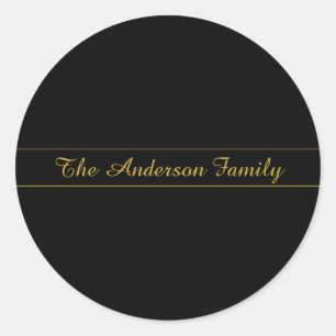 Adesivo Design de texto preto e dourado personalizável sim