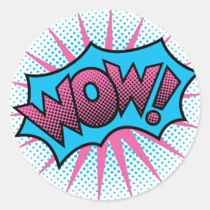 Adesivo Design de texto Uau