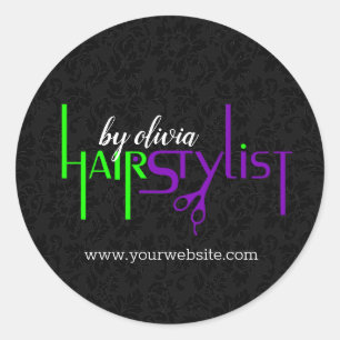 Adesivo Design de texto Verde E Roxo