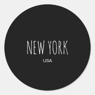 Adesivo Design de Tipografia Minimalista Nova York EUA