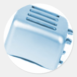 Adesivo Design de Torre Retroativo Vintage - Azul