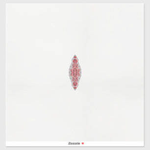 Adesivo design de um padrão vermelho e branco