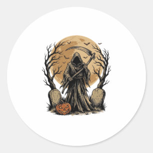 Adesivo Design de Vetor da Lua do Halloween da Morte Vinta
