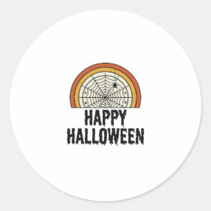 Adesivo Design de Vetor de Teia de Aranha Feliz Halloween
