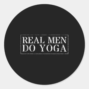 Adesivo Design de Yoga para Homens Homens de Verdade Fazem