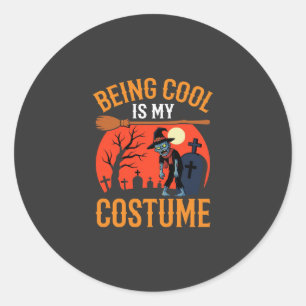 Adesivo Design de Zumbi de Ser Legal no Halloween é Meu Di