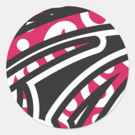 Adesivo Design decorativa com vermelho vívido e alfinete