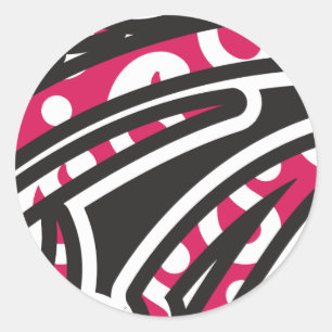 Adesivo Design decorativa com vermelho vívido e alfinete