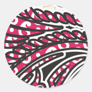 Adesivo Design decorativa com vermelho vívido e alfinete