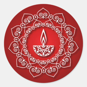 Adesivo Design decorativo da lâmpada de Diwali
