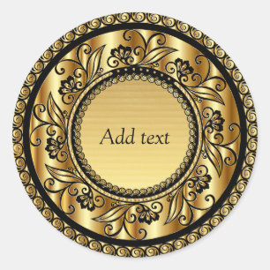 Adesivo design decorativo Dourado e preto