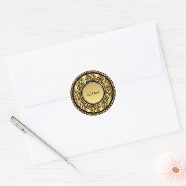 Adesivo design decorativo Dourado e preto (Envelope)