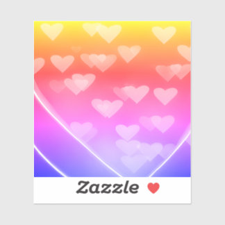 Adesivo Design digital de coração partido