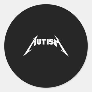 Adesivo Design Divertido Autismo Esqueleto Meme Metal Rock