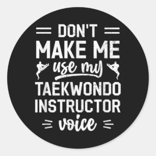Adesivo Design Divertido de Taekwondo para Homens Mulheres