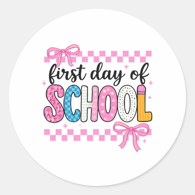 Adesivo Design do 1º dia da escola (Frente)