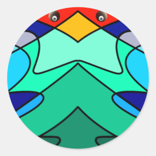 Adesivo Design do abstrato do cardeal do vitral