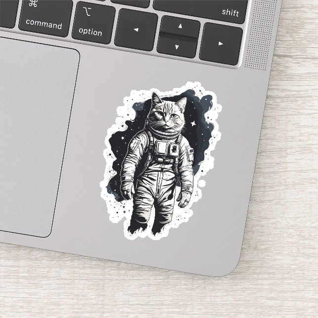 Adesivo Design do Astronauta de Tinta Preta (Detalhe)