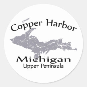 Adesivo Design do Copper Harbor Michigan Map