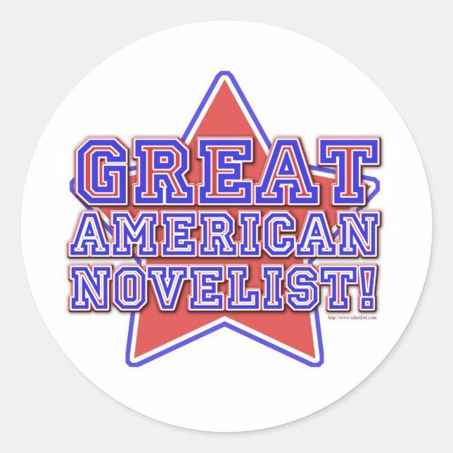 Adesivo Design do Excelente American Novelist Writer Star (Frente)