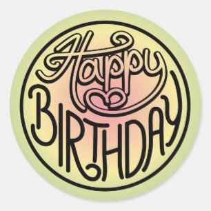 Adesivo Design do feliz aniversario