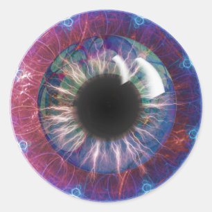 Adesivo Design do Fractal do olho de Tesla