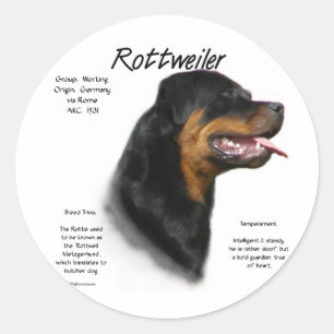 Adesivo Design do Histórico do Rottweiler