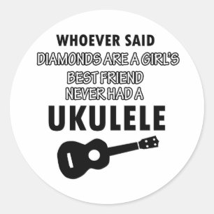 Adesivo Design do instrumento musical do Ukulele
