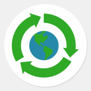 Adesivo Design do logotipo da terra do reciclar