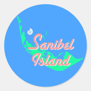 Adesivo Design do mapa da ilha Sanibel
