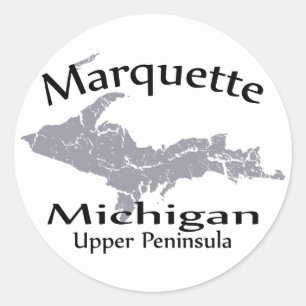 Adesivo Design do Marquette Michigan Map