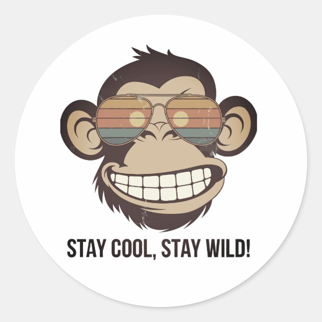 Adesivo Design do Monkey Sticker (Frente)