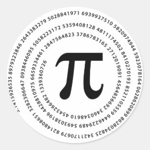 Adesivo Design do número do Pi