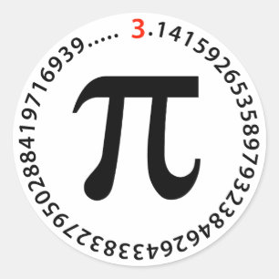 Adesivo Design do número do Pi