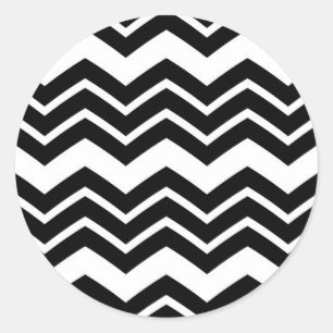 Adesivo Design do padrão Chevron preto branco Zigzag preto