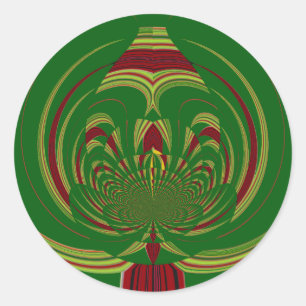 Adesivo Design do Padrão Floral Verde-Étnico Africano