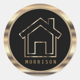 Adesivo Design do Realer de Metal Dourado e Preto