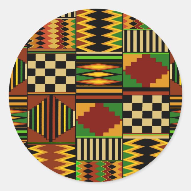 Adesivo Design do Royal Kente Cloth Africano (Frente)
